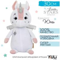 Средние мягкие игрушки Kult of toys Мягкая игрушка «Единорог Юни», цвет бело-розовый, 30 см