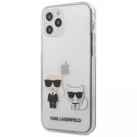 Чехол Lagerfeld для iPhone 12/12 Pro (6.1) PC/TPU Ikonik Karl & Choupette Hard Transp