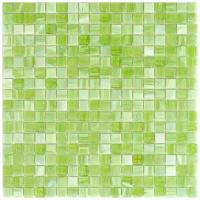 Мозаика одноцветная чип 15 стекло Alma MN139 зеленый квадрат глянцевый