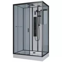 Душевая кабина Niagara Premium NG-6912-01GQR BLACK (1200х800х2100) низкий поддон тонированное стекло