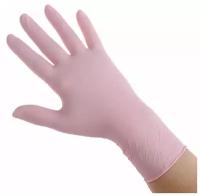 Медицинские перчатки нитриловые текстур Benovy Q, XS, розовые, 50 пар/100 шт 50 пар