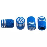 Колпачки на ниппели Volkswagen синие 4 шт