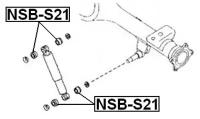 Втулка амортизатора подвески, NSBS21 FEBEST NSB-S21