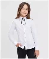 Школьная блуза Button Blue, размер 146, белый