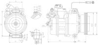 LUZAR Компрессор кондиционера AUDI A4/A6/PASSAT 1.6-2.0 -05