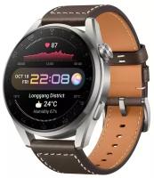 Умные часы Huawei Watch 3 Pro Galileo-L40E титан/коричневый (55026811)