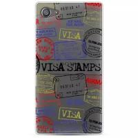 Силиконовый чехол Visa stamps 1 на Sony Xperia Z5 compact / Сони Xperia Z5 compact