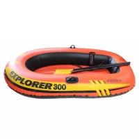 INTEX Лодка Explorer 300, 3 местная, 211 х 117 х 41 см, от 6 лет, вёсла, насос, до 186 кг, 58332NP INTEX