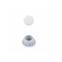Пластиковая заглушка под отверстие диаметром 8мм, белого цвета, с диаметром шляпки 10мм (30шт)