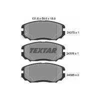 Дисковые тормозные колодки передние Textar 2437501 для Hyundai Sonata, Hyundai Grandeur, Ford Ka, Hyundai Azera (4 шт.)