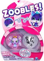 Фигурки Spin Master Zoobles Rainbow Butterfly and Black and White Fox 6063620