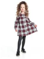 Платье для девочек Mini Maxi, модель 6827, цвет мультиколор/клетка, размер 104