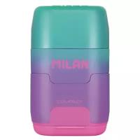 Ластик-точилка Milan COMPACT SUNSET ластик из синт каучука фиол-розовый