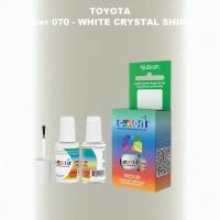 Краска для сколов во флаконе с кисточкой COLOR1 для TOYOTA, цвет 070 - WHITE CRYSTAL SHINE