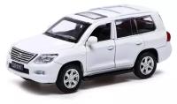 Металлический транспорт Автоград Машина металлическая LEXUS LX570, 1:43, инерция, открываются двери, цвет белый