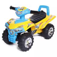 Каталка-толокар Babycare Super ATV с кожаным сиденьем (551), желтый/синий