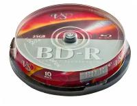 Носители информации Blu-ray BD-R, 6x, VS, Cake/10, VSBDR4CB1002