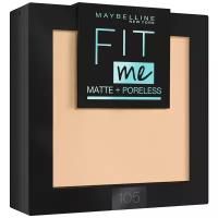 Maybelline New York Fit Me пудра компактная матирующая скрывающая поры 1 шт. 105 натурально-бежевый 9 г