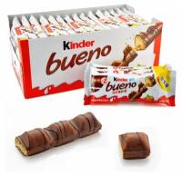 KINDER / Киндер Буэно/Шоколад Kinder Bueno/вафельный батончик/Вафли в шоколаде/с начинкой 30 шт по 43 г