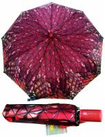 Женский складной зонт Popular umbrella 1289/красный