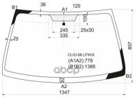 XYG CLIO-98 LFW/X Стекло лобовое Renault Clio 98-09 / Symbol 99-08