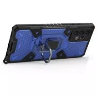 Противоударный чехол с Innovation Case c защитой камеры для Samsung Galaxy A72 синий