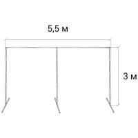 Стойка пресс волл для баннера (П-образная) 3 м. / 5,5 м. GOZHY