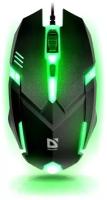 Мышь оптическая проводная DEFENDER Cyber MB-560L, USB, RGB, черный