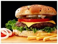 Постер на холсте Гамбургер (Hamburger) 53см. x 40см