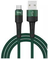 Кабель TFN USB-A/microUSB Envy 1.2m нейлон green