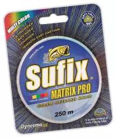 Sufix, Шнур Matrix Pro New, 250м, многоцветный, 0.18мм
