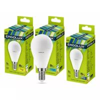 Эл. лампа светодиодная Шар LED-G45-9W-E14-4K (9Вт=80Вт 780Lm E14 4500K 172-265В) Ergolux