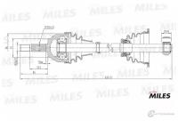 Приводной вал Miles M CAONK 1420604114 T482L GC01106 MILES GC01106