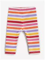 Леггинсы KOTON BABYGIRL, 2KMG49719AK, цвет: ECRU STRIPE, размер: 24-36