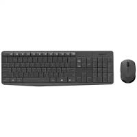 Комплект Logitech Wireless Combo MK235, USB, темно-серый