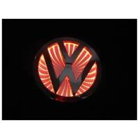 3D эмблема (логотип) Volkswagen (VW) (Красный 11 x 11)