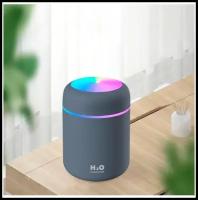 Мини-увлажнитель воздуха С подсветкой HUMIDIFIER H2O серый