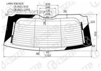 XYG L494RWHX Стекло заднее с обогревом RANGE ROVER SPORT 13-