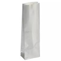 Пакет бумажный фасовочный, глянцевый, серебро, 5.5 x 3 x 17 см, 20 шт