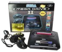 Игровая приставка 16 bit Mega Drive 2 (368 в 1) + 368 встроенных игр + 2 геймпада (Черная)