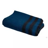Одеяло шерстяное армейское, плед, 72% овечья шерсть, 205*130 см, синий / одеяло для кемпинга / одеяло для дачи / одеяло в палатку