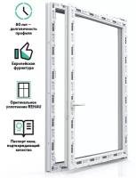 Пластиковое окно ПВХ REHAU BLITZ 900х600 мм, одностворчатое поворотно-откидное правое, однокамерный стеклопакет, белое