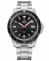 Наручные часы SWISS MILITARY BY CHRONO Quartz SM34082.01, черный, серебряный