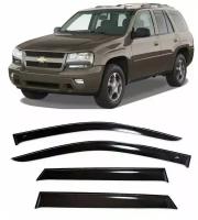 Дефлекторы боковых стекол ( Ветровики ) Cobra Tuning на Chevrolet Trailblazer l 5 door 2001-2010 - Ветровики боковых окон для Шевроле Трейлблейзер 5 дв. 2001-2010