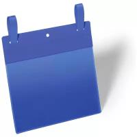 Карман для маркировки папок Durable 1749-07 40х125мм синий упак.50шт