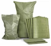 Мешок для строительного мусора, зеленый, 55см 95 см 50 шт