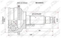 Шрус MAZDA Capella GF8P FP 97- ABS Sat MA39A44