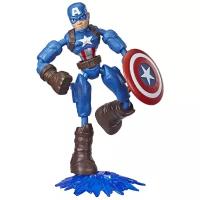 Фигурка Мстители Бенди 15 см Капитан Америка AVENGERS E7869, Многоцветный