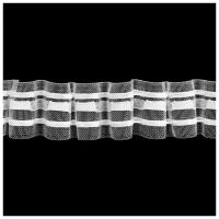 Шторная лента, 3 см, 3 ± 1 м, цвет белый