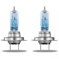 Лампа автомобильная галогенная OSRAM 12V H7 55W PX26d +100% 5000K евробокс (2шт.) Холодный белый свет, близкий к оттенку света ксеноновых ламп 64210